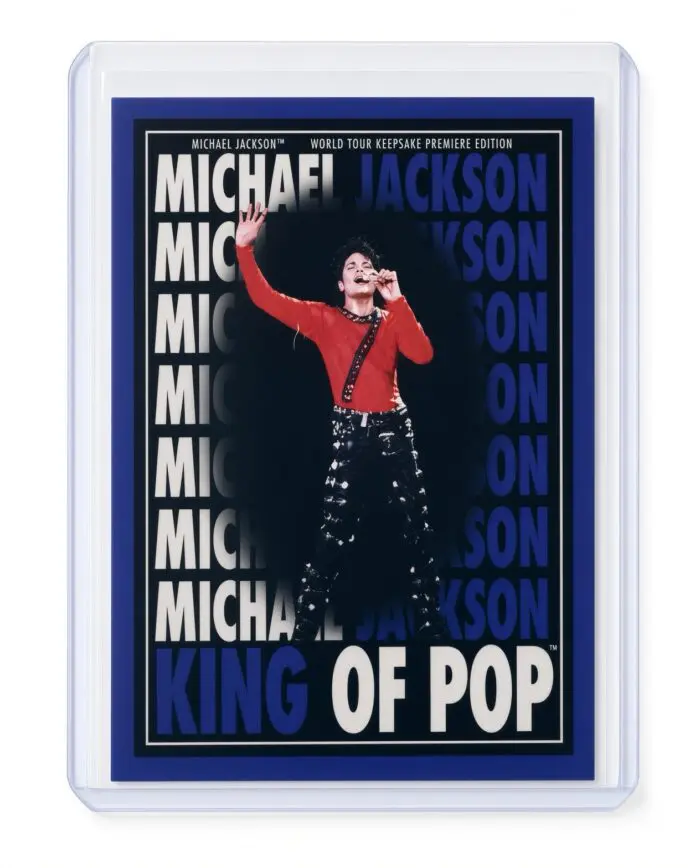 Michael Jackson BAD Tour Keepsake Trading Card #185 | Poster | Blue