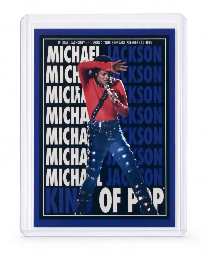 Michael Jackson BAD Tour Keepsake Trading Card #186 | Poster | Blue