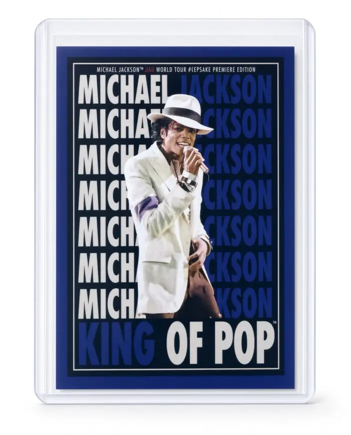 Michael Jackson BAD Tour Keepsake Trading Card #188 | Poster | Blue