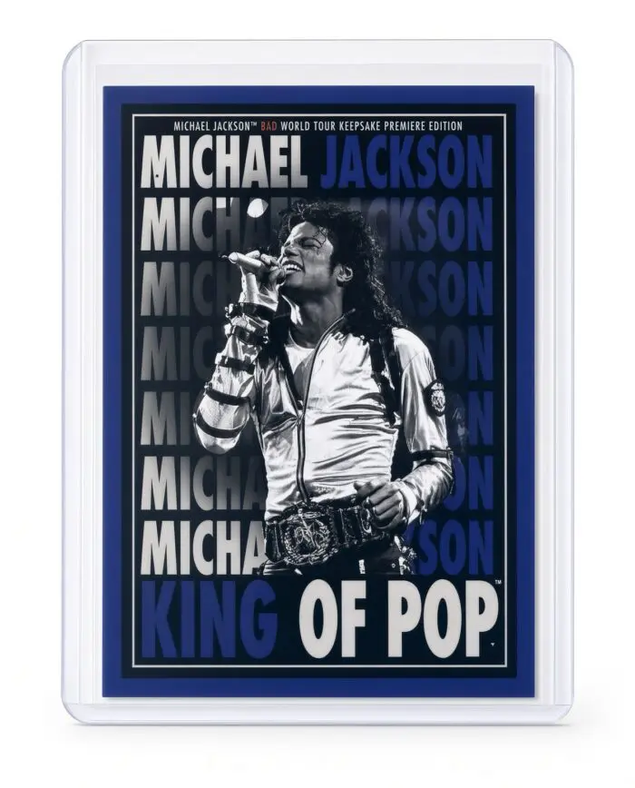 Michael Jackson BAD Tour Keepsake Trading Card #189 | Poster | Blue