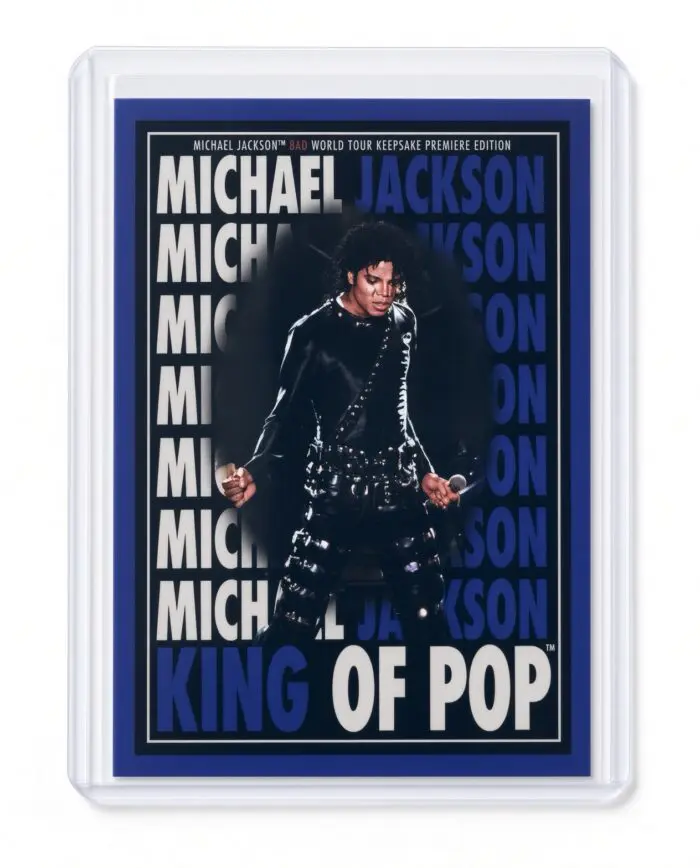 Michael Jackson BAD Tour Keepsake Trading Card #190 | Poster | Blue