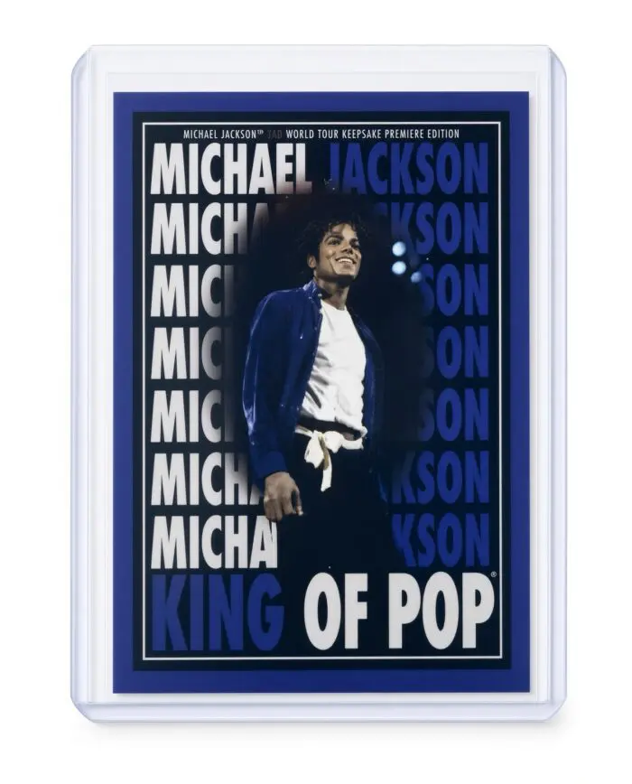 Michael Jackson BAD Tour Keepsake Trading Card #191 | Poster | Blue
