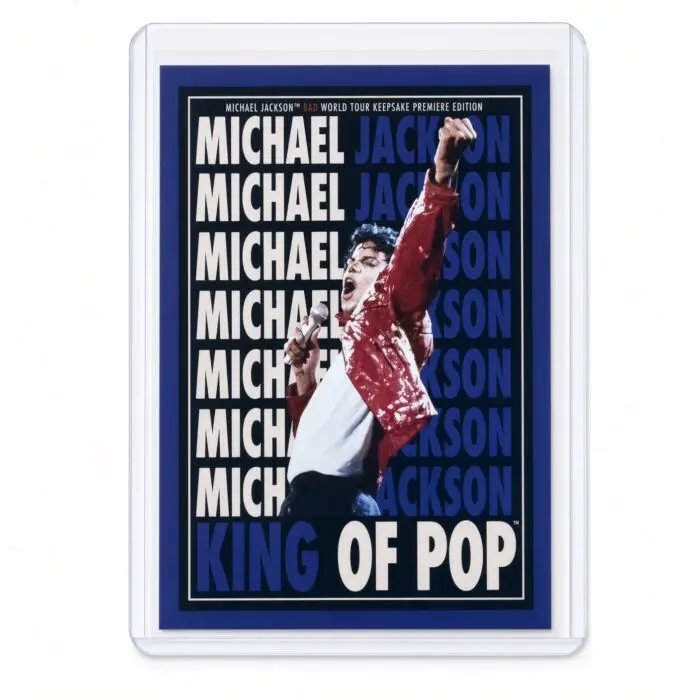 Michael Jackson BAD Tour Keepsake Trading Card #192 | Poster | Blue