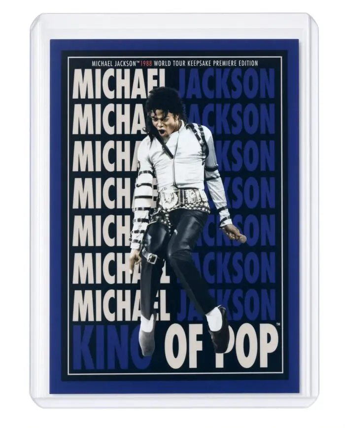 Michael Jackson BAD Tour Keepsake Trading Card #194 | Poster | Blue