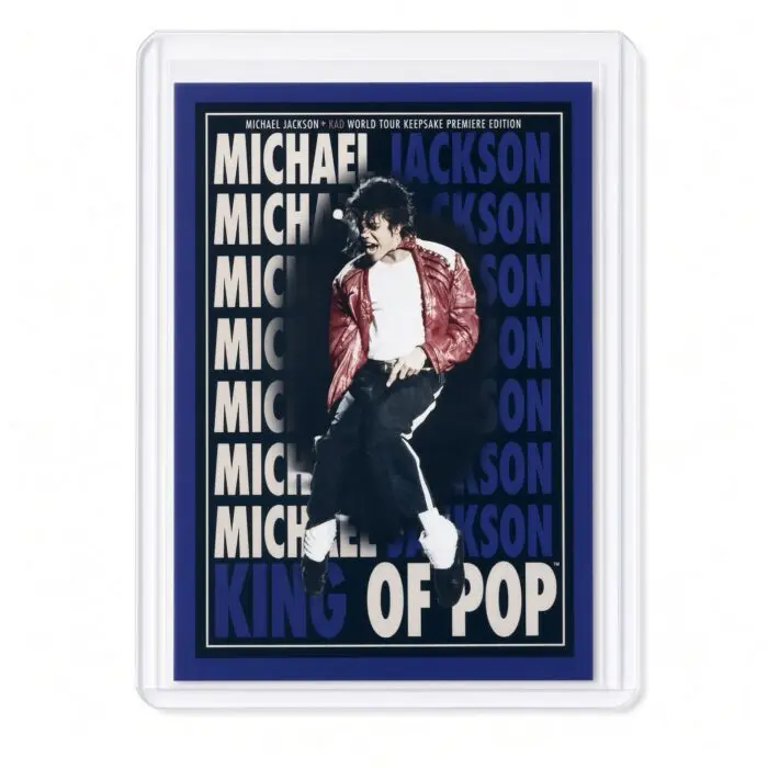 Michael Jackson BAD Tour Keepsake Trading Card #193 | Poster | Blue
