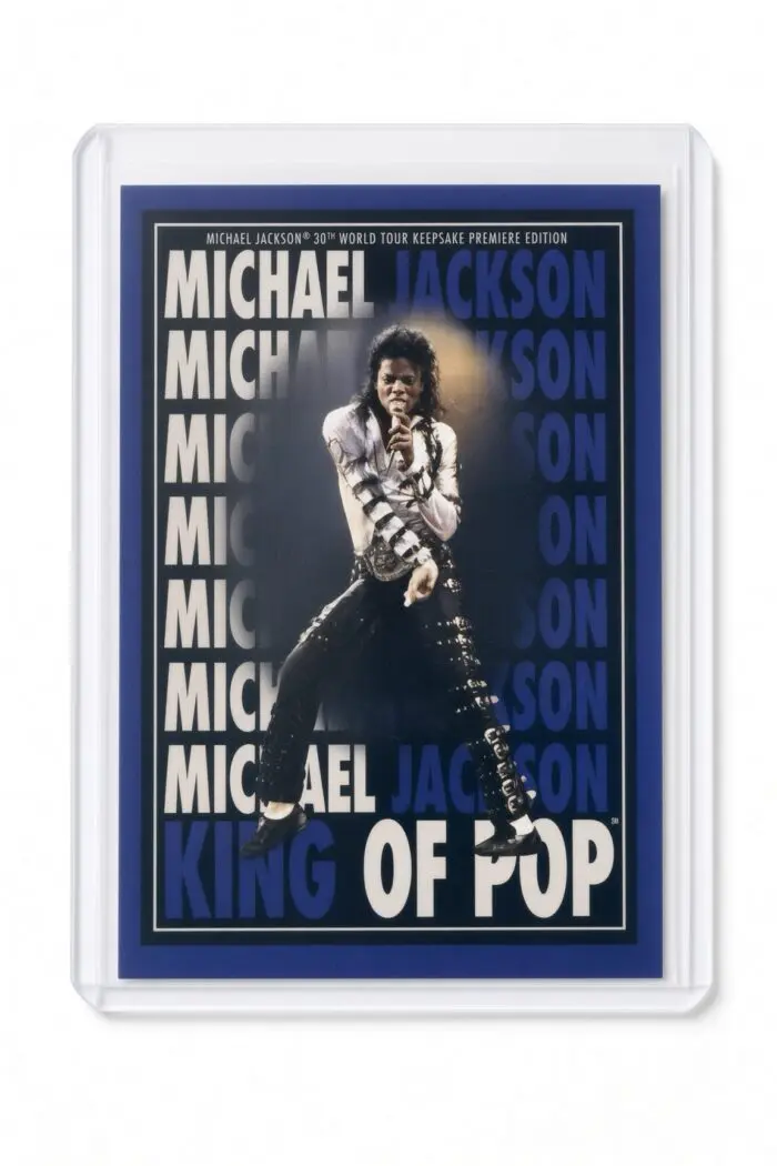 Michael Jackson BAD Tour Keepsake Trading Card #195 | Poster | Blue