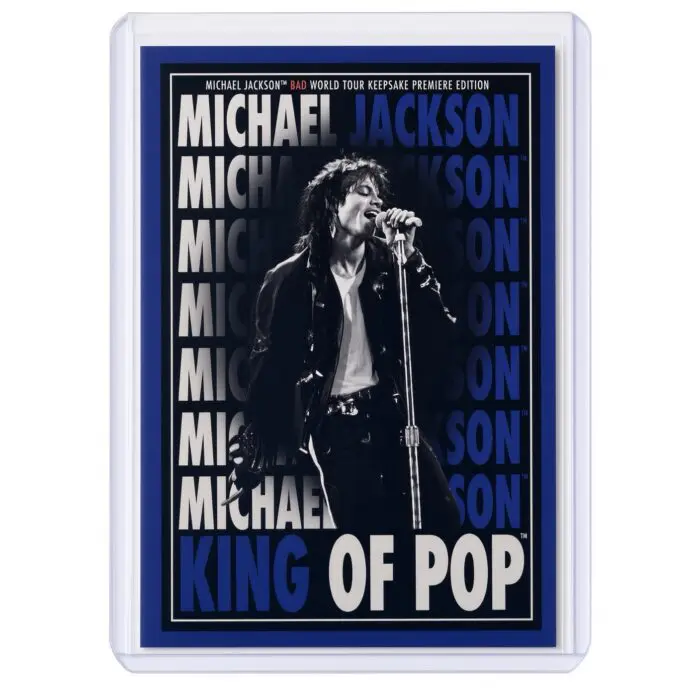 Michael Jackson BAD Tour Keepsake Trading Card #177 | Poster | Blue