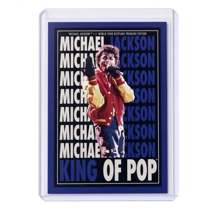 Michael Jackson BAD Tour Keepsake Trading Card #181 | Poster | Blue