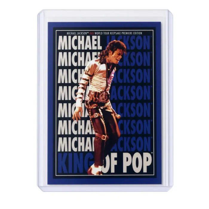 Michael Jackson BAD Tour Keepsake Trading Card #182 | Poster | Blue