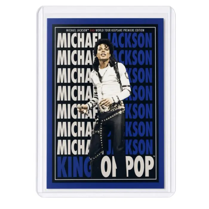 Michael Jackson BAD Tour Keepsake Trading Card #183 | Poster | Blue
