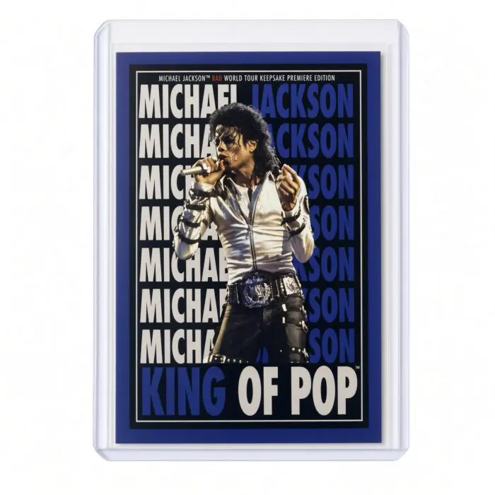 Michael Jackson BAD Tour Keepsake Trading Card #184 | Poster | Blue