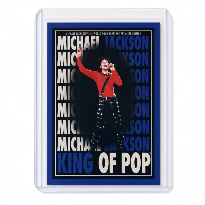 Michael Jackson BAD Tour Keepsake Trading Card #185 | Poster | Blue