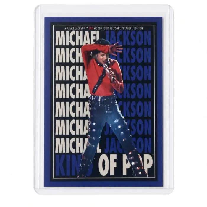 Michael Jackson BAD Tour Keepsake Trading Card #186 | Poster | Blue