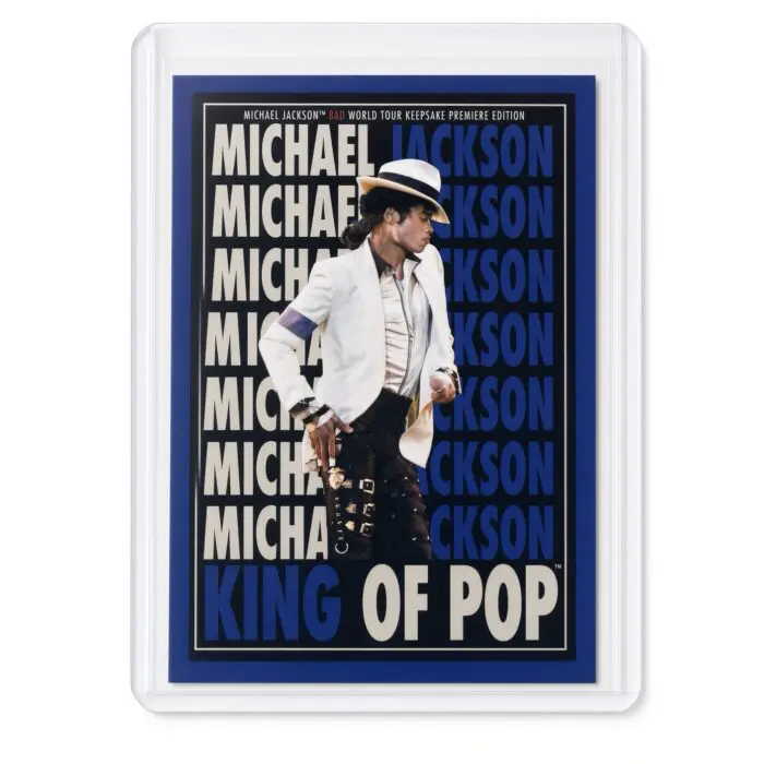 Michael Jackson BAD Tour Keepsake Trading Card #187 | Poster | Blue
