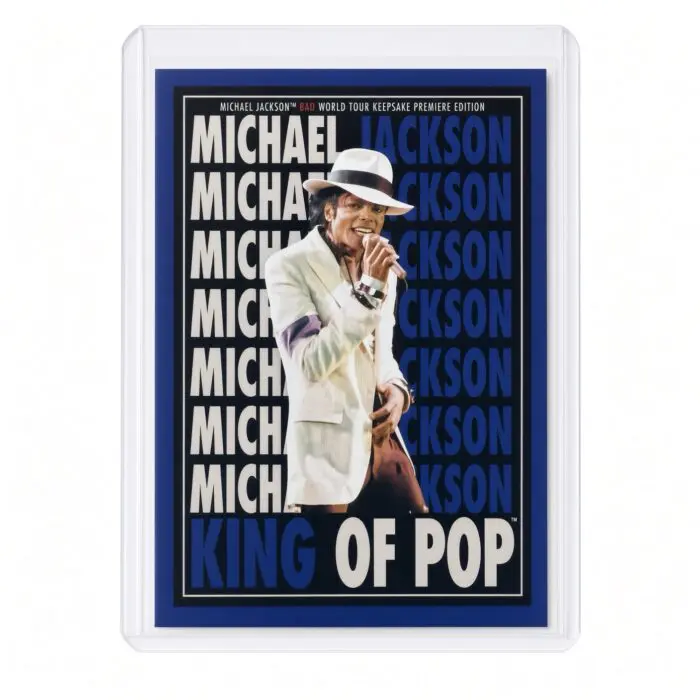 Michael Jackson BAD Tour Keepsake Trading Card #188 | Poster | Blue