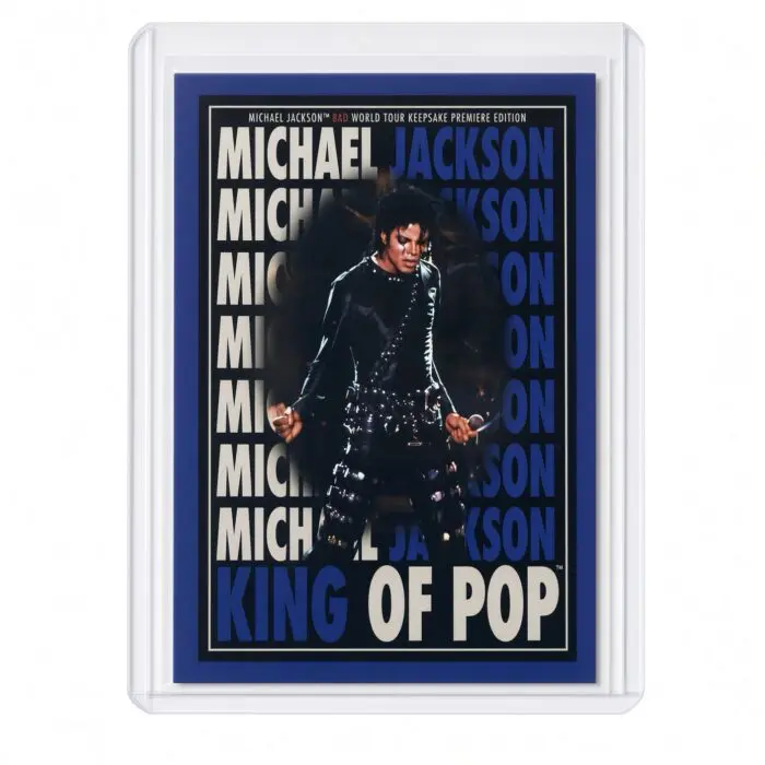 Michael Jackson BAD Tour Keepsake Trading Card #190 | Poster | Blue