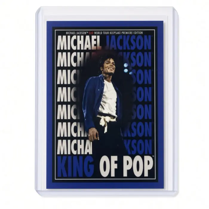 Michael Jackson BAD Tour Keepsake Trading Card #191 | Poster | Blue