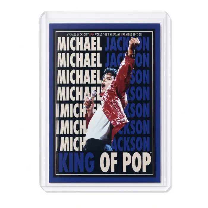 Michael Jackson BAD Tour Keepsake Trading Card #192 | Poster | Blue