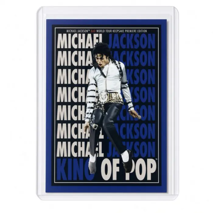 Michael Jackson BAD Tour Keepsake Trading Card #194 | Poster | Blue