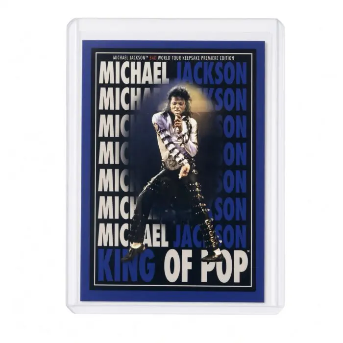 Michael Jackson BAD Tour Keepsake Trading Card #195 | Poster | Blue