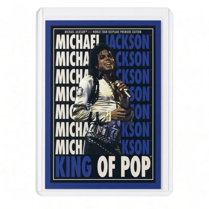 Michael Jackson BAD Tour Keepsake Trading Card #198 | Poster | Blue