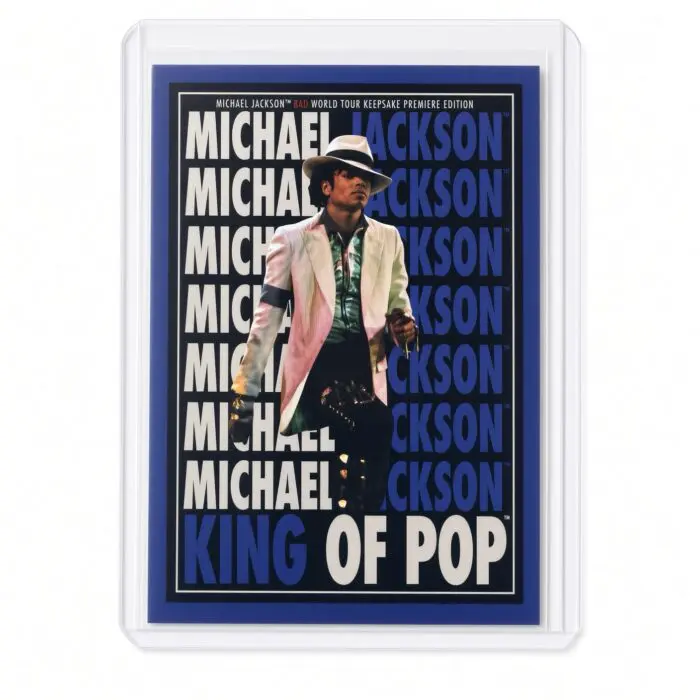 Michael Jackson BAD Tour Keepsake Trading Card #199 | Poster | Blue