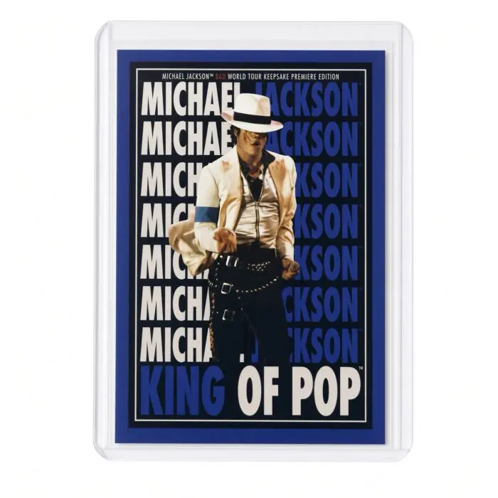 Michael Jackson BAD Tour Keepsake Trading Card #200 | Poster | Blue