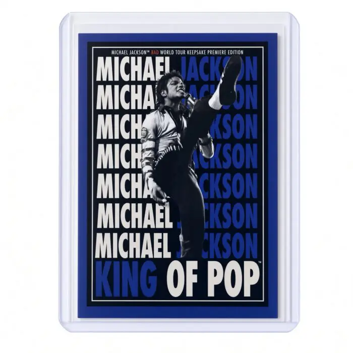 Michael Jackson BAD Tour Keepsake Trading Card #201 | Poster | Blue