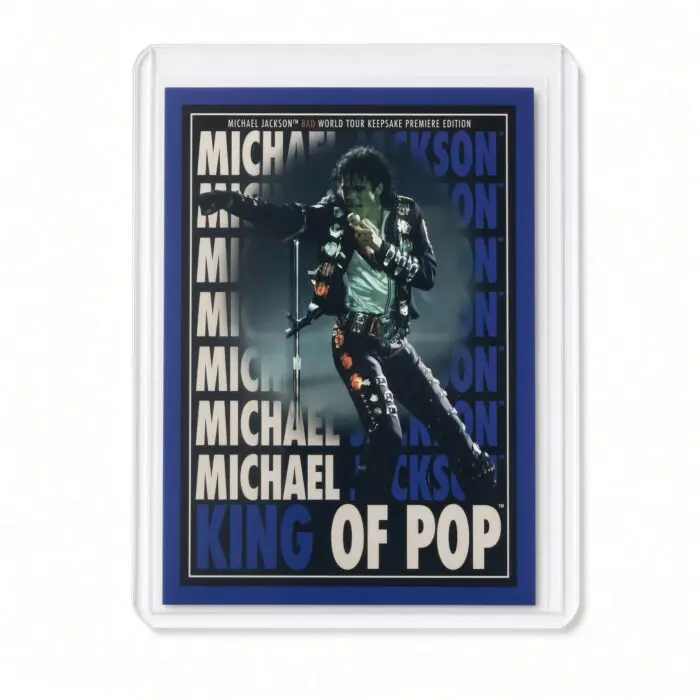 Michael Jackson BAD Tour Keepsake Trading Card #202 | Poster | Blue