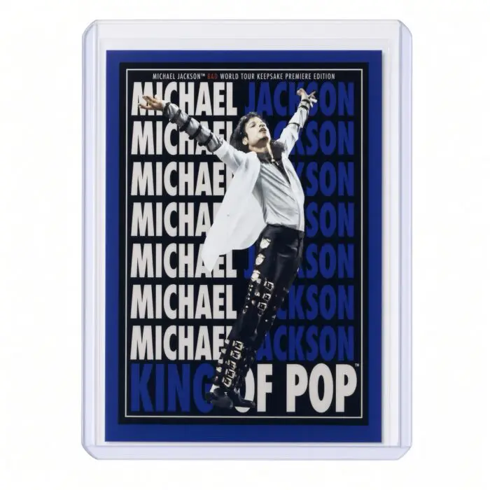Michael Jackson BAD Tour Keepsake Trading Card #196 | Poster | Blue