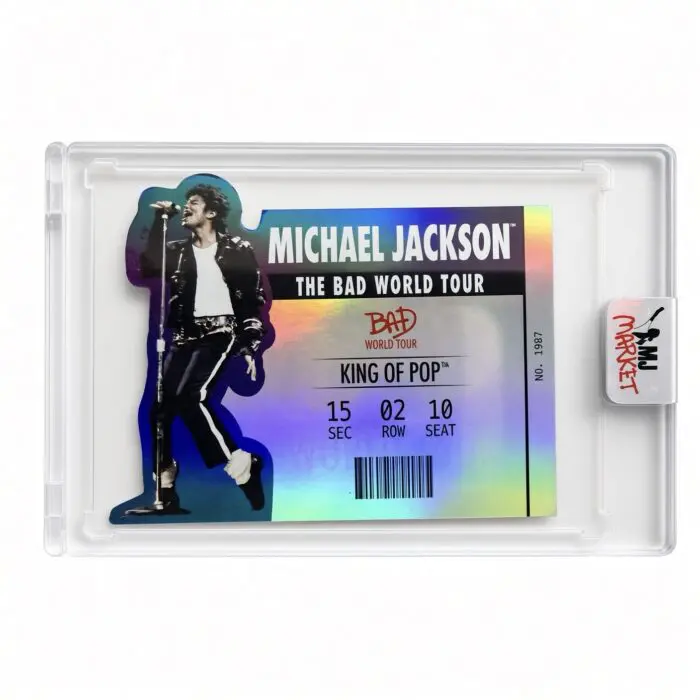 Michael Jackson BAD Tour Keepsake Trading Card #253 | Ticket Stub Diecut | Foil
