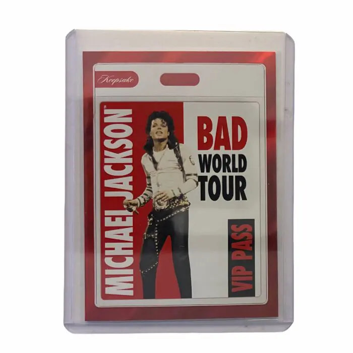 Michael Jackson BAD Tour Keepsake Trading Card #113 | VIP Pass | Red Foil 18/87