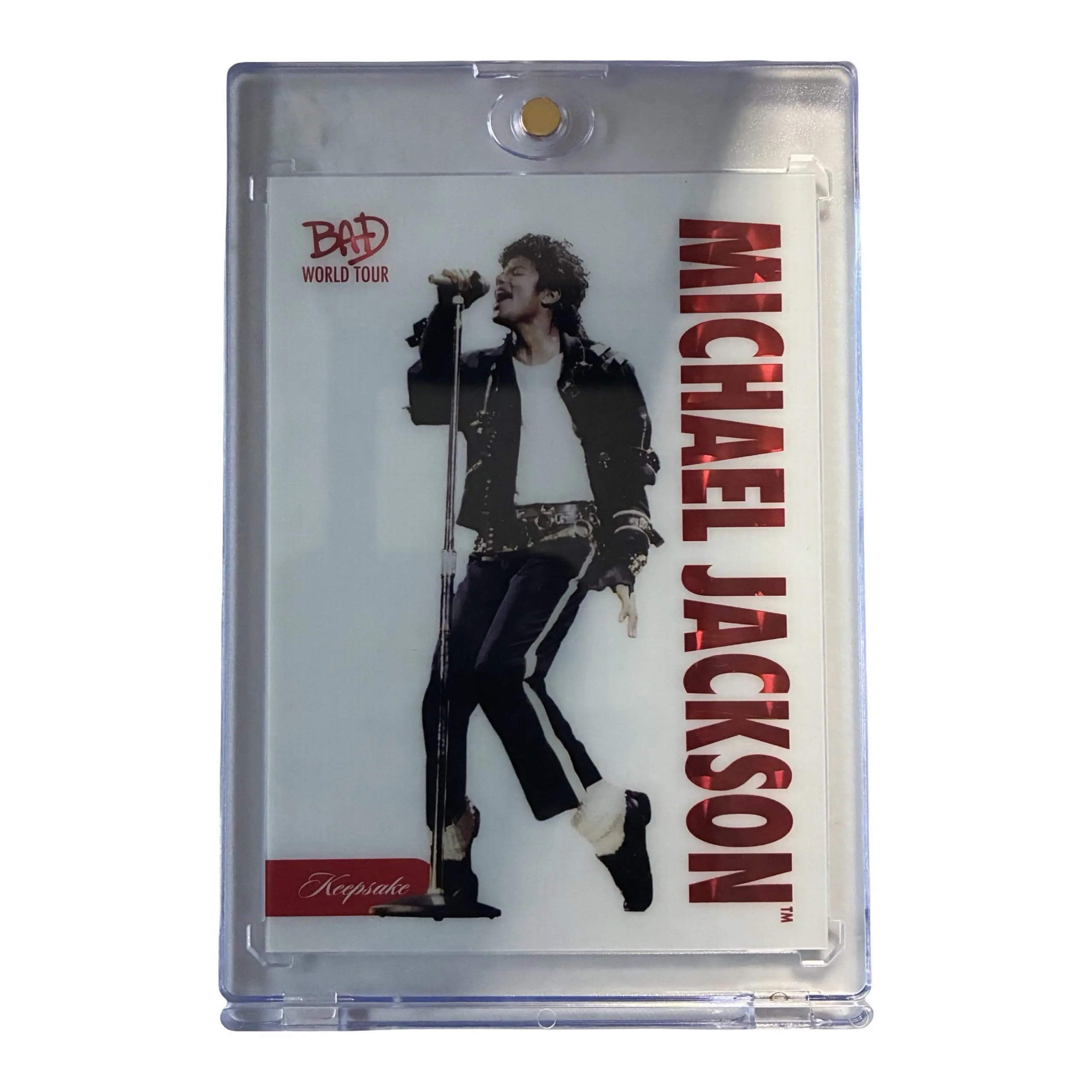 Michael Jackson BAD Keepsake Trading Card #1 Base | Red 01/01