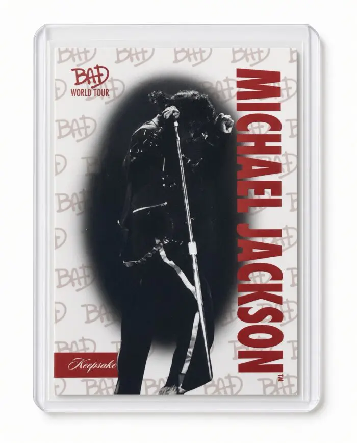 Michael Jackson BAD Tour Keepsake Trading Card #4 | Base | BAD Logo