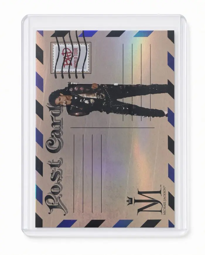 Michael Jackson BAD Tour Keepsake Trading Card #156 | Postcard | Blue Foil