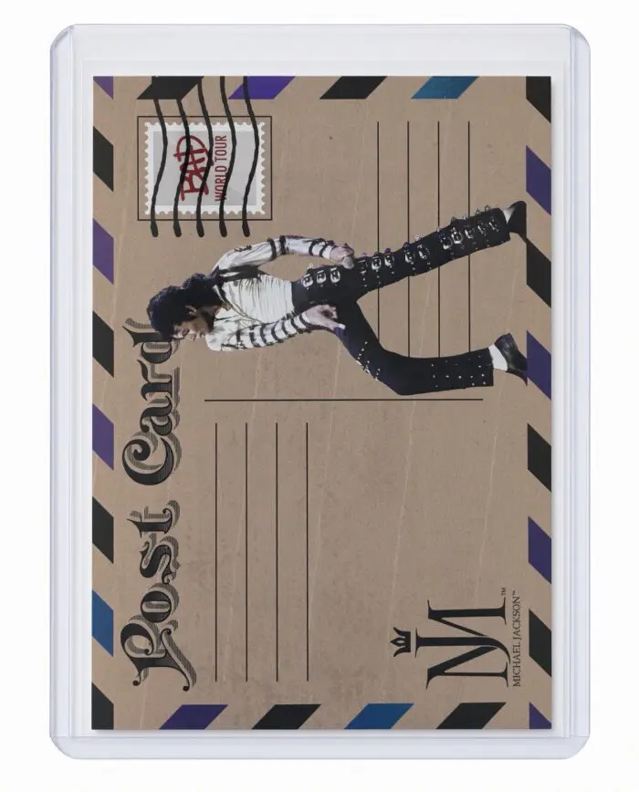 Michael Jackson BAD Tour Keepsake Trading Card #174 | Postcard | Blue Foil