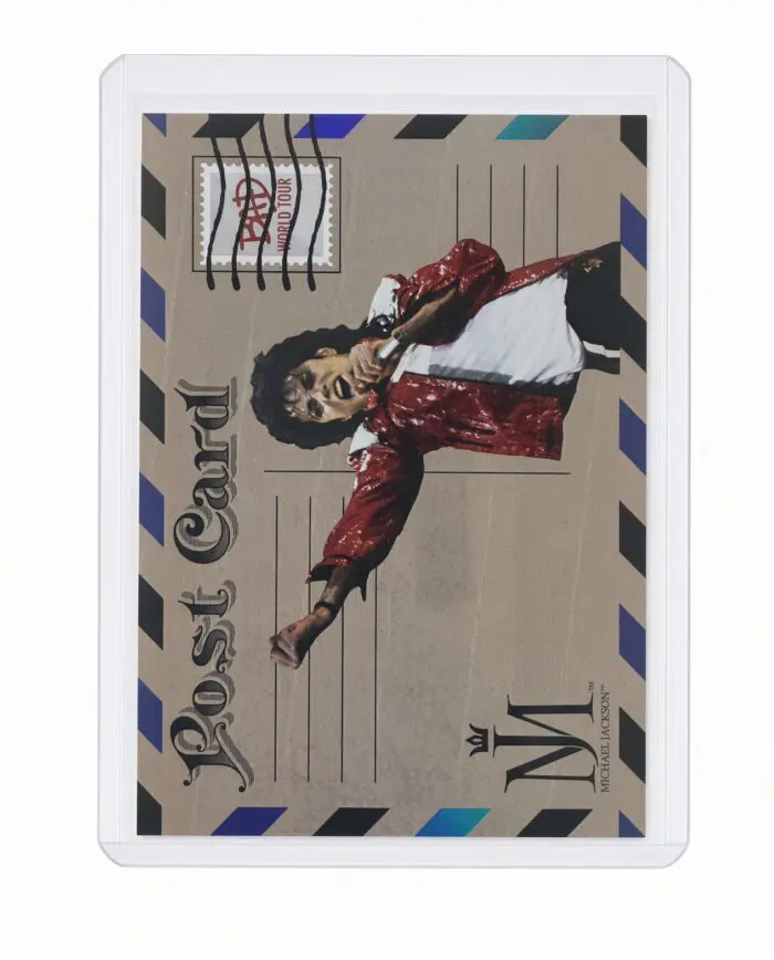 Michael Jackson BAD Tour Keepsake Trading Card #165 | Postcard | Blue Foil
