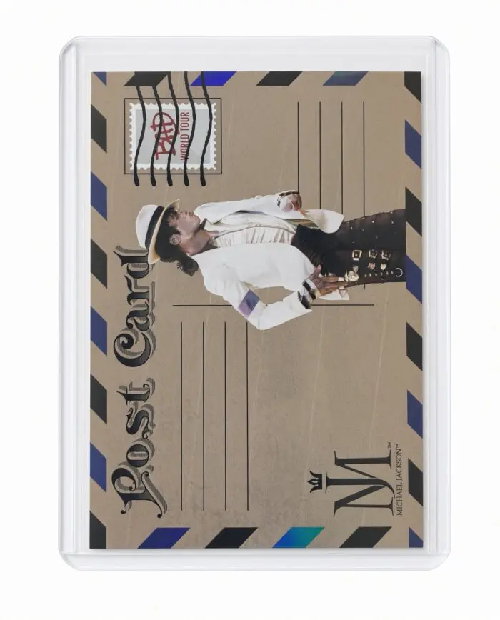 Michael Jackson BAD Tour Keepsake Trading Card #163 | Postcard | Blue Foil