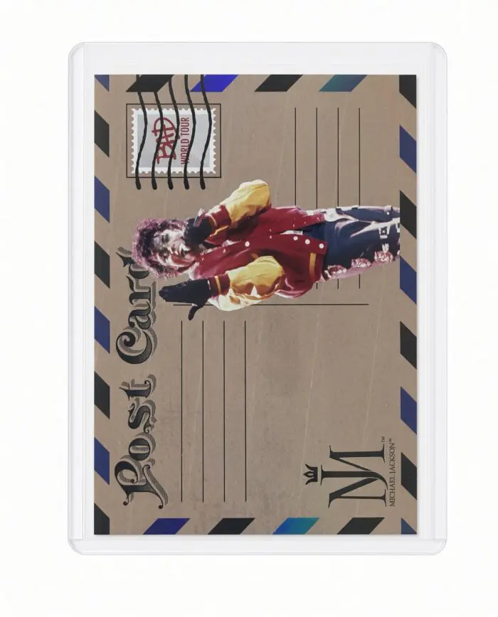 Michael Jackson BAD Tour Keepsake Trading Card #159 | Postcard | Blue Foil