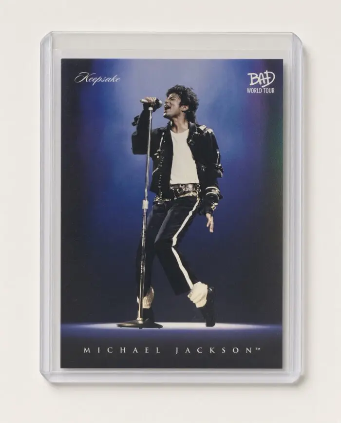 Michael Jackson BAD Tour Keepsake Trading Card #31 | Spotlight | Blue Foil