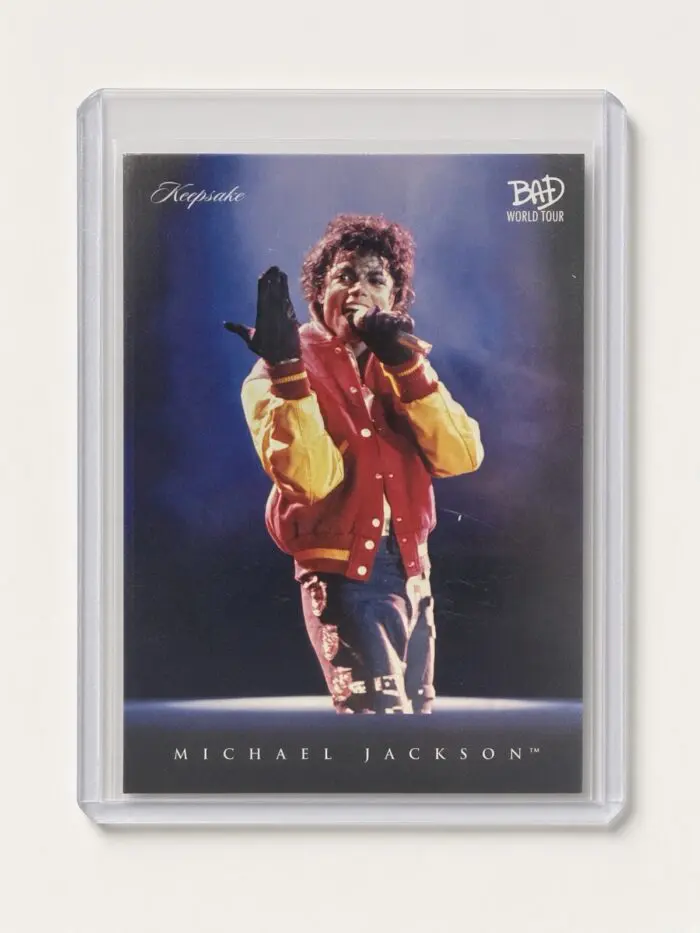 Michael Jackson BAD Tour Keepsake Trading Card #37 | Spotlight | Blue Foil