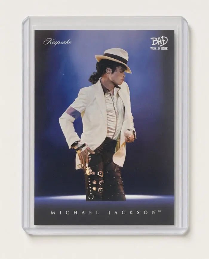 Michael Jackson BAD Tour Keepsake Trading Card #43 | Spotlight | Blue Foil