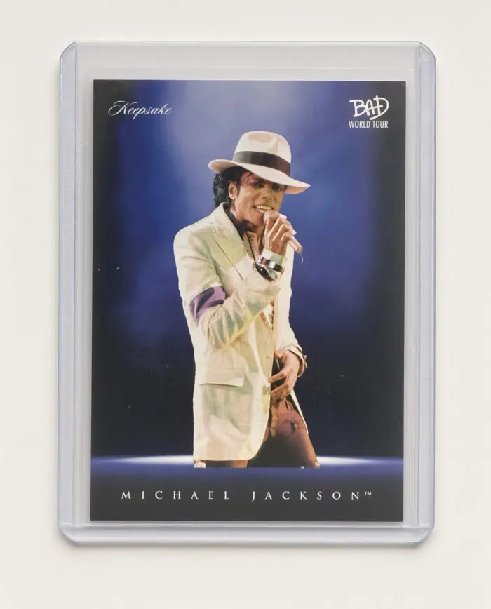 Michael Jackson BAD Tour Keepsake Trading Card #44 | Spotlight | Blue Foil
