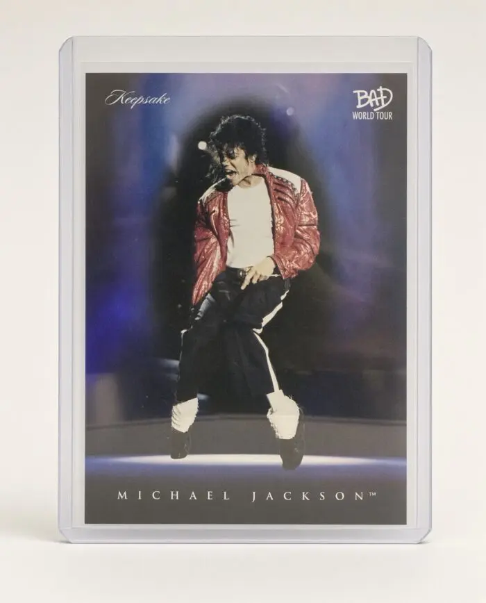 Michael Jackson BAD Tour Keepsake Trading Card #49 | Spotlight | Blue Foil