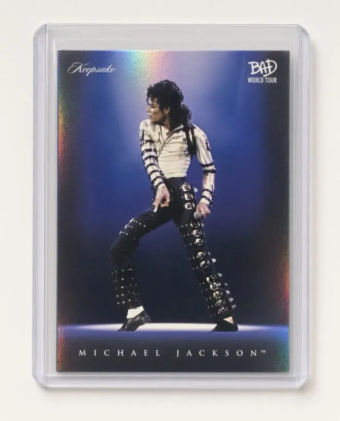 Michael Jackson BAD Tour Keepsake Trading Card #53 | Spotlight | Blue Foil