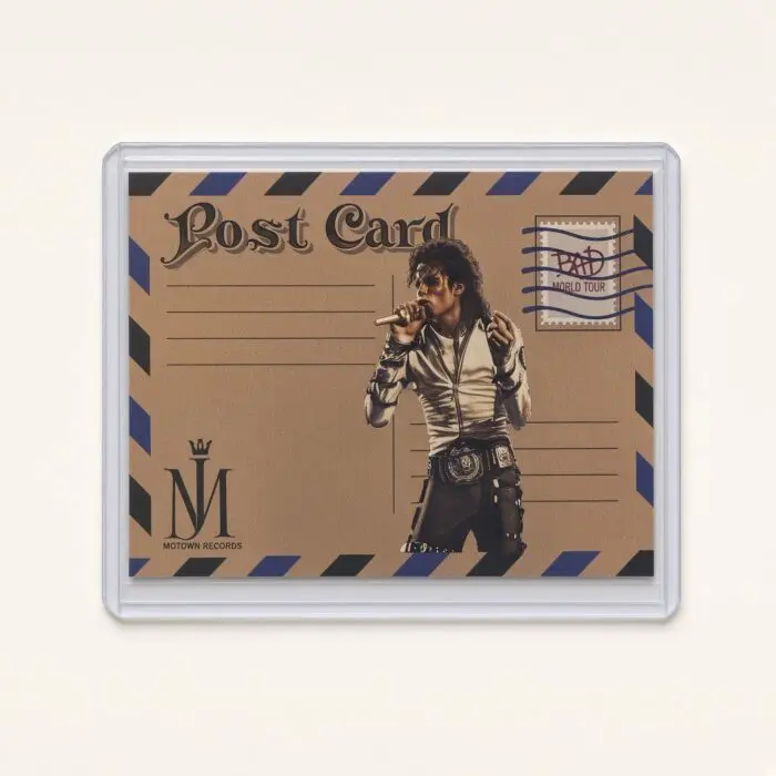 Michael Jackson BAD Tour Keepsake Trading Card #162 | Postcard | Blue Base