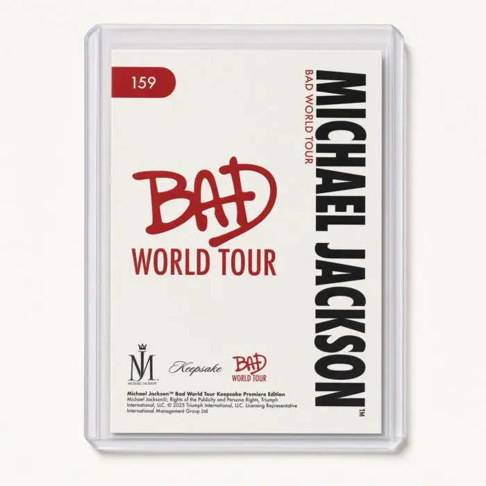 Michael Jackson BAD Tour Keepsake Trading Card #159 | Postcard | Blue Base