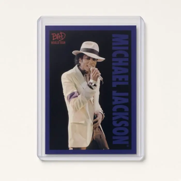 Michael Jackson BAD Tour Keepsake Trading Card #74 | Shortprint | Blue Foil