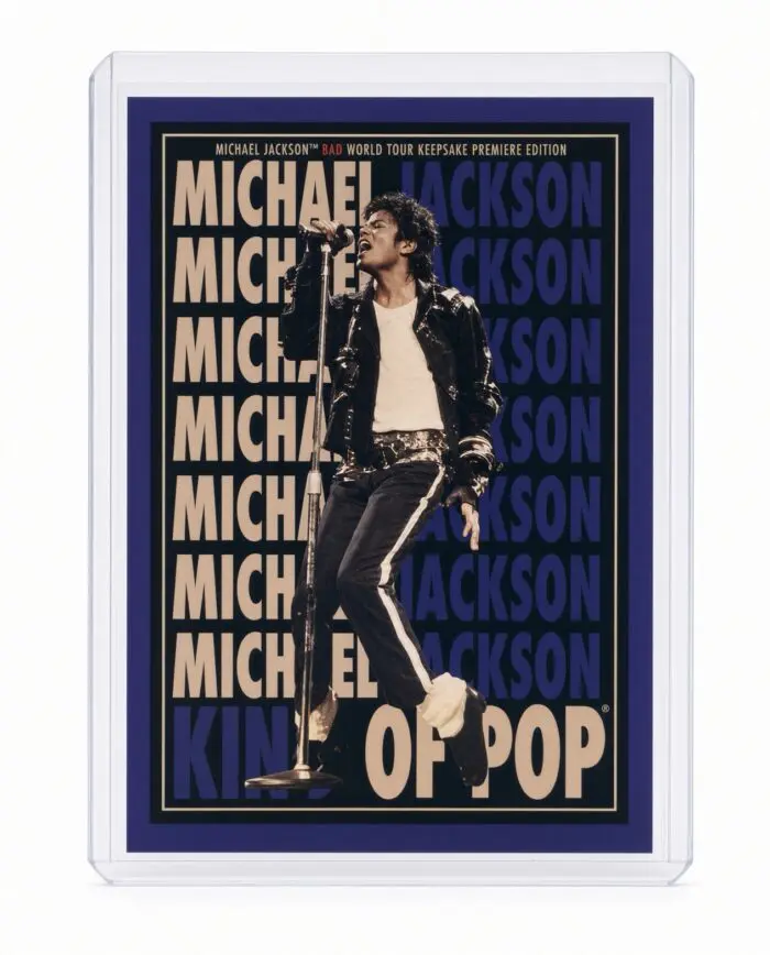 Michael Jackson BAD Tour Keepsake Trading Card #175 | Poster | Blue