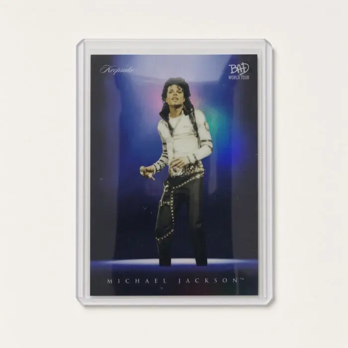 Michael Jackson BAD Tour Keepsake Trading Card #39 | Spotlight | Hologram Blue